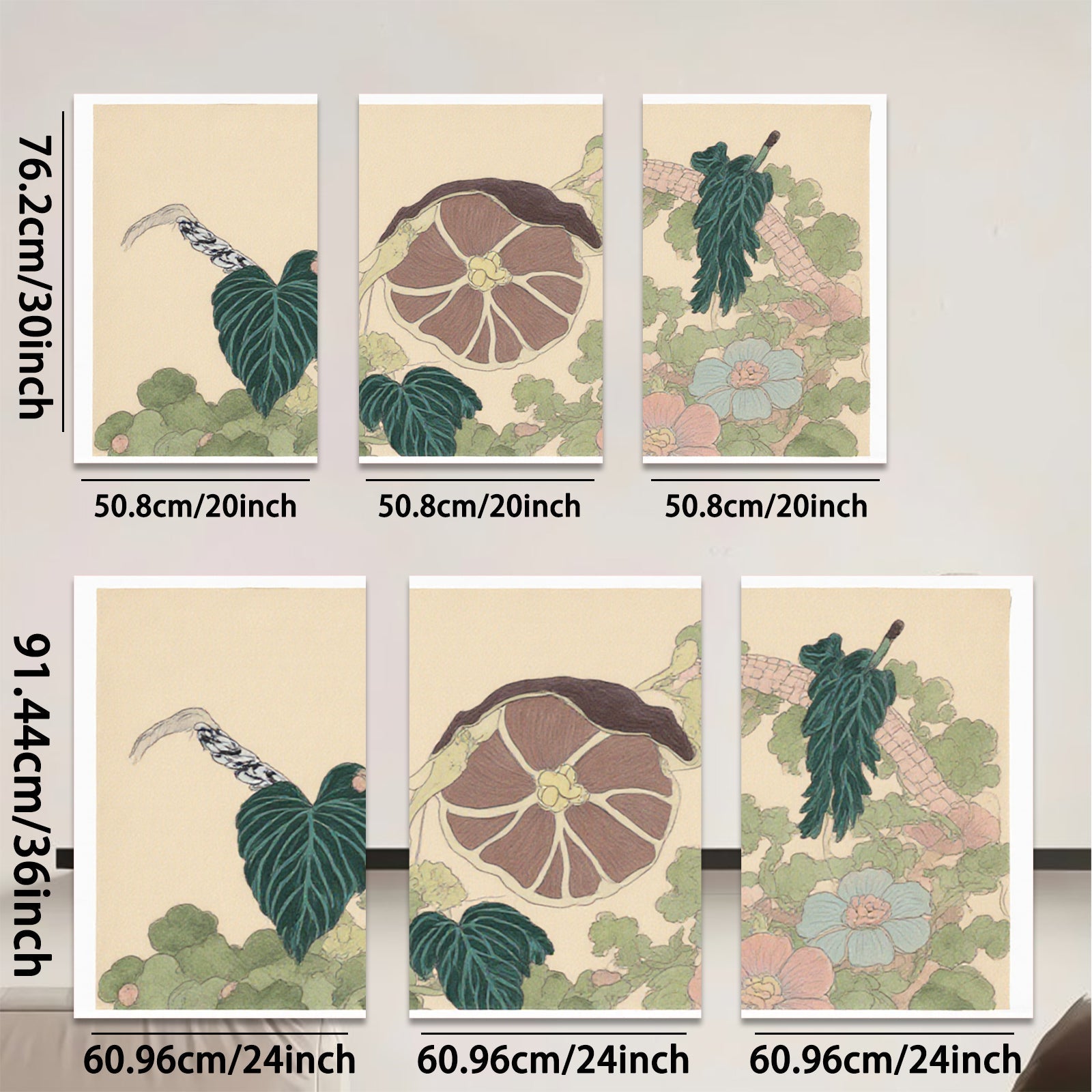 2D flat 1pc Hummingbird Tropical Foliage Botanical Wall Art Canvas Print Living Room Bedroom Decor Farmhouse Style Gallery Wrapped Ready to Hang