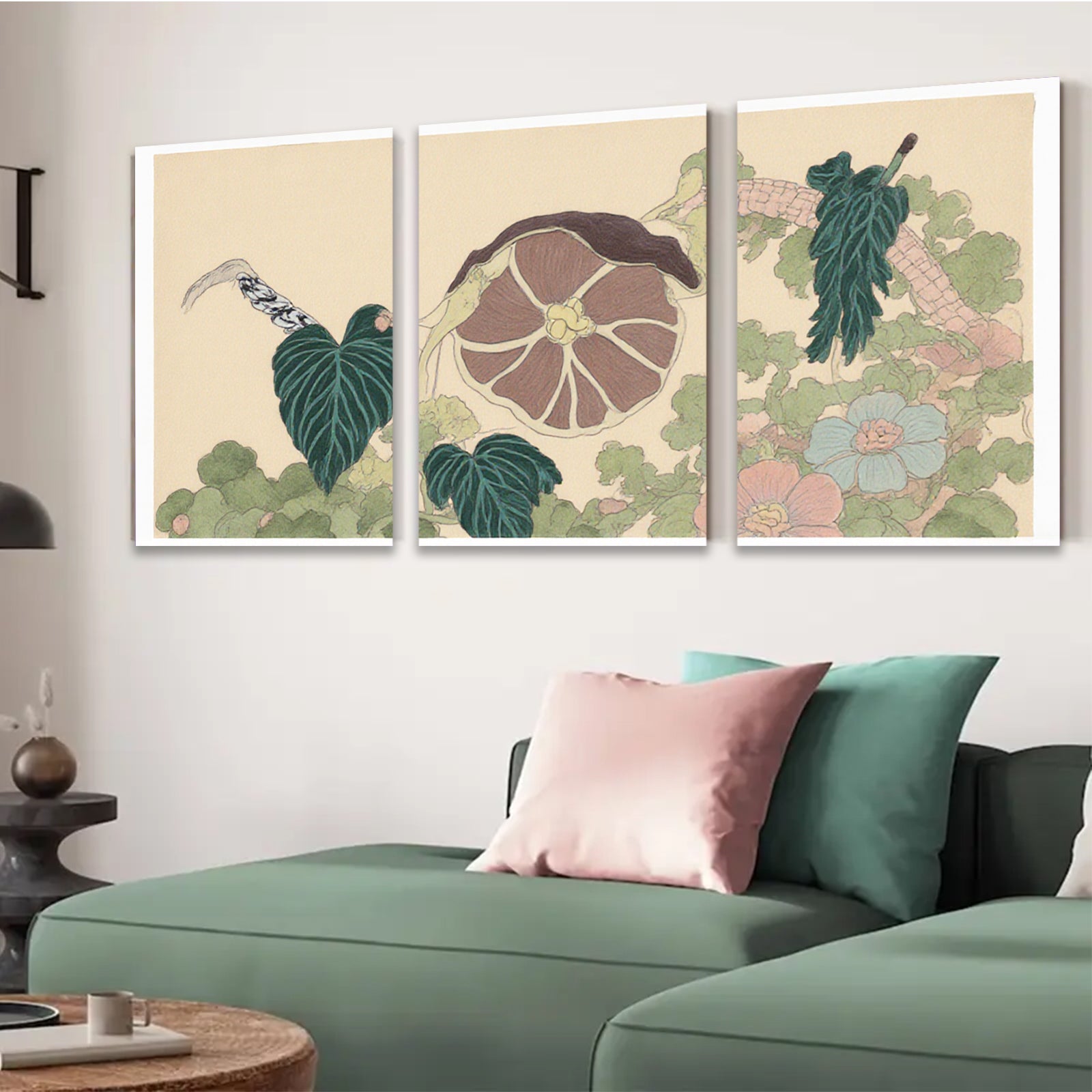 2D flat 1pc Hummingbird Tropical Foliage Botanical Wall Art Canvas Print Living Room Bedroom Decor Farmhouse Style Gallery Wrapped Ready to Hang