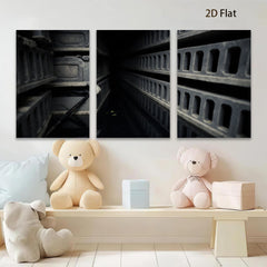2D flat 1pc Industrial Hallway Moody Urban Wall Art Decor For Living Room Bedroom Office Gallery Wrapped Canvas Prints Modern Farmhouse Aesthetic