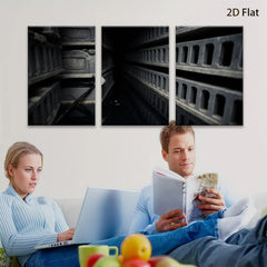 2D flat 1pc Industrial Hallway Moody Urban Wall Art Decor For Living Room Bedroom Office Gallery Wrapped Canvas Prints Modern Farmhouse Aesthetic