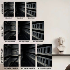 2D flat 1pc Industrial Hallway Moody Urban Wall Art Decor For Living Room Bedroom Office Gallery Wrapped Canvas Prints Modern Farmhouse Aesthetic