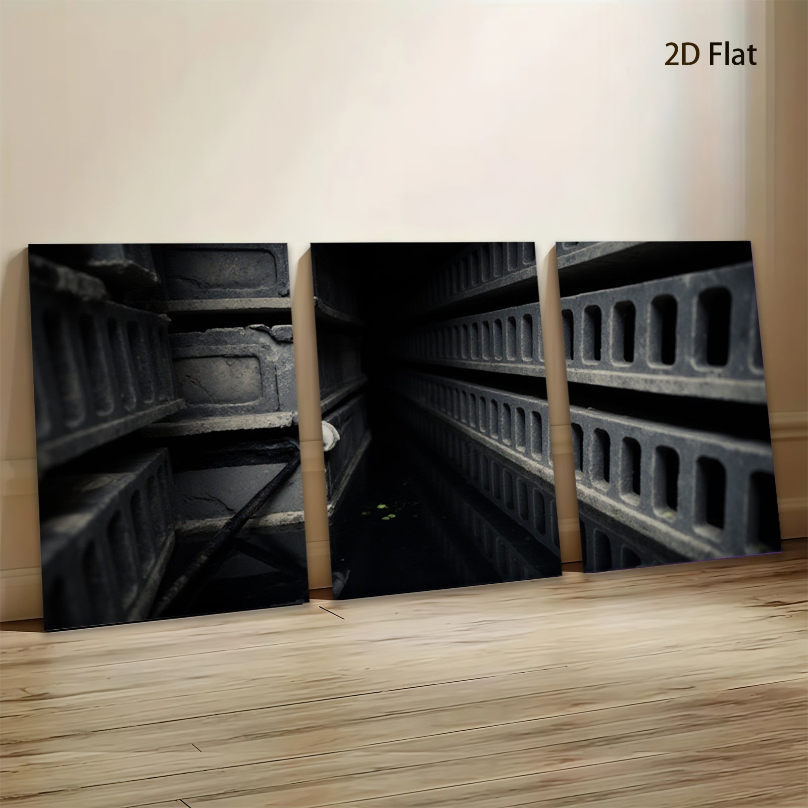 2D flat 1pc Industrial Hallway Moody Urban Wall Art Decor For Living Room Bedroom Office Gallery Wrapped Canvas Prints Modern Farmhouse Aesthetic