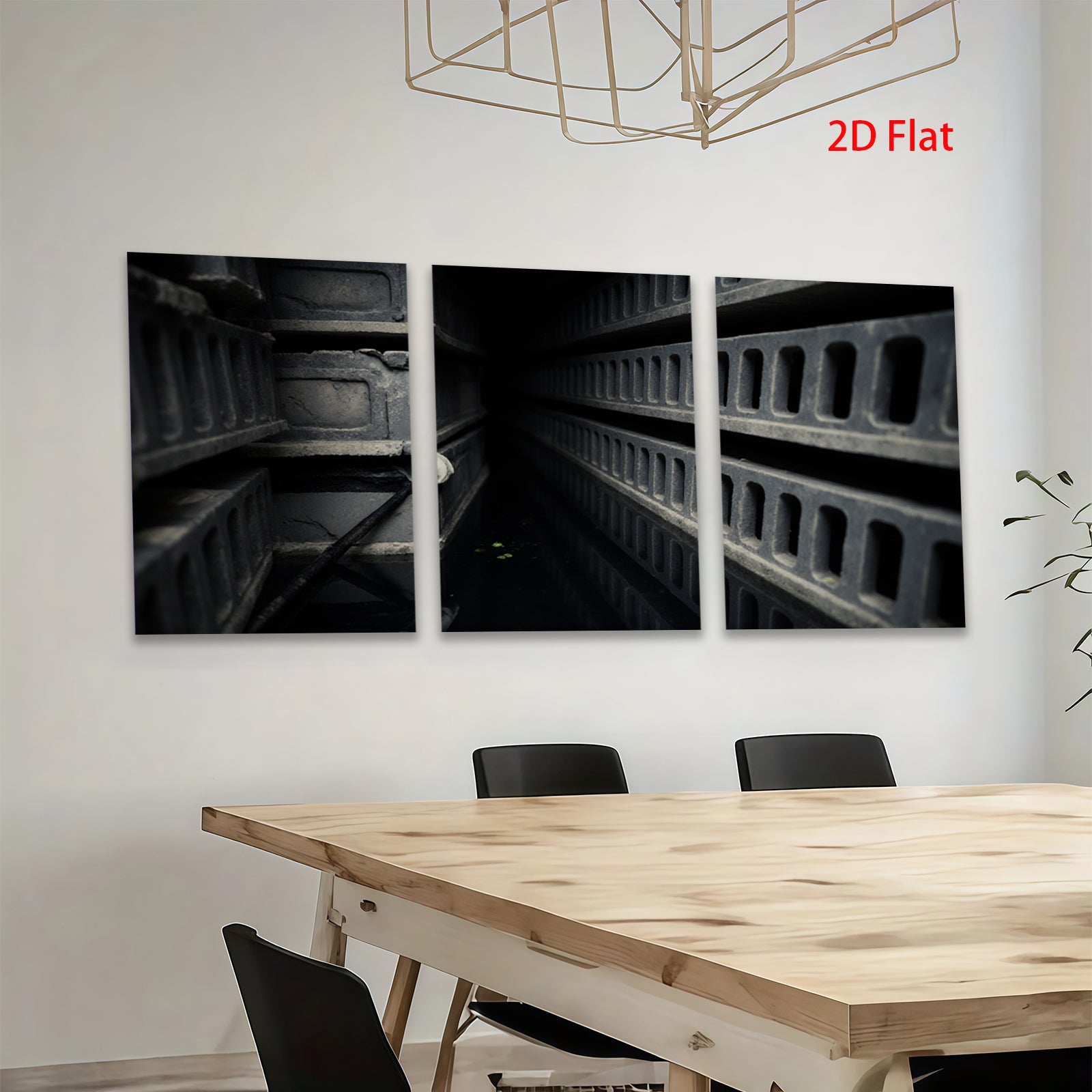 2D flat 1pc Industrial Hallway Moody Urban Wall Art Decor For Living Room Bedroom Office Gallery Wrapped Canvas Prints Modern Farmhouse Aesthetic