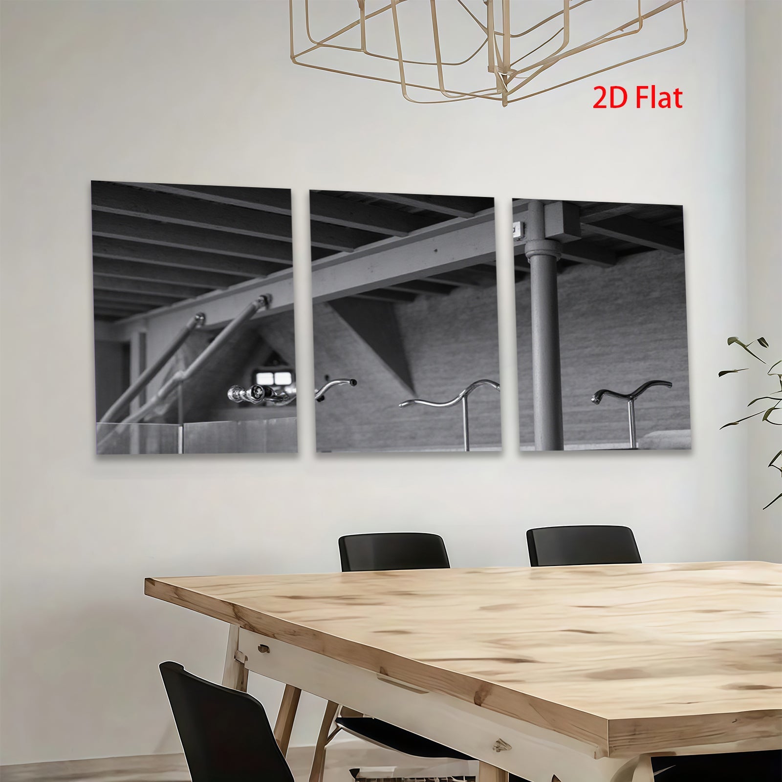 2D flat 1pc Industrial Washroom Scene Minimalist Wall Art Bathroom Decor Modern Farmhouse Style Living Room Gallery Wrapped Canvas Print Home Office Decor Gift Ideas