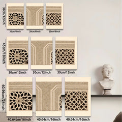 2D flat 1pc Intricate Moorish window design wall art for living room bedroom gallery wrapped canvas modern farmhouse decor