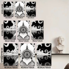 2D flat 1pc Intricate floral design wall art for living room bedroom home decor farmhouse style gallery wrapped canvas prints modern minimalist statement piece