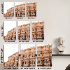 2D flat 1pc Jaipur City Palace India architecture wall art modern farmhouse living room bedroom decor gallery wrapped canvas prints vibrant colors