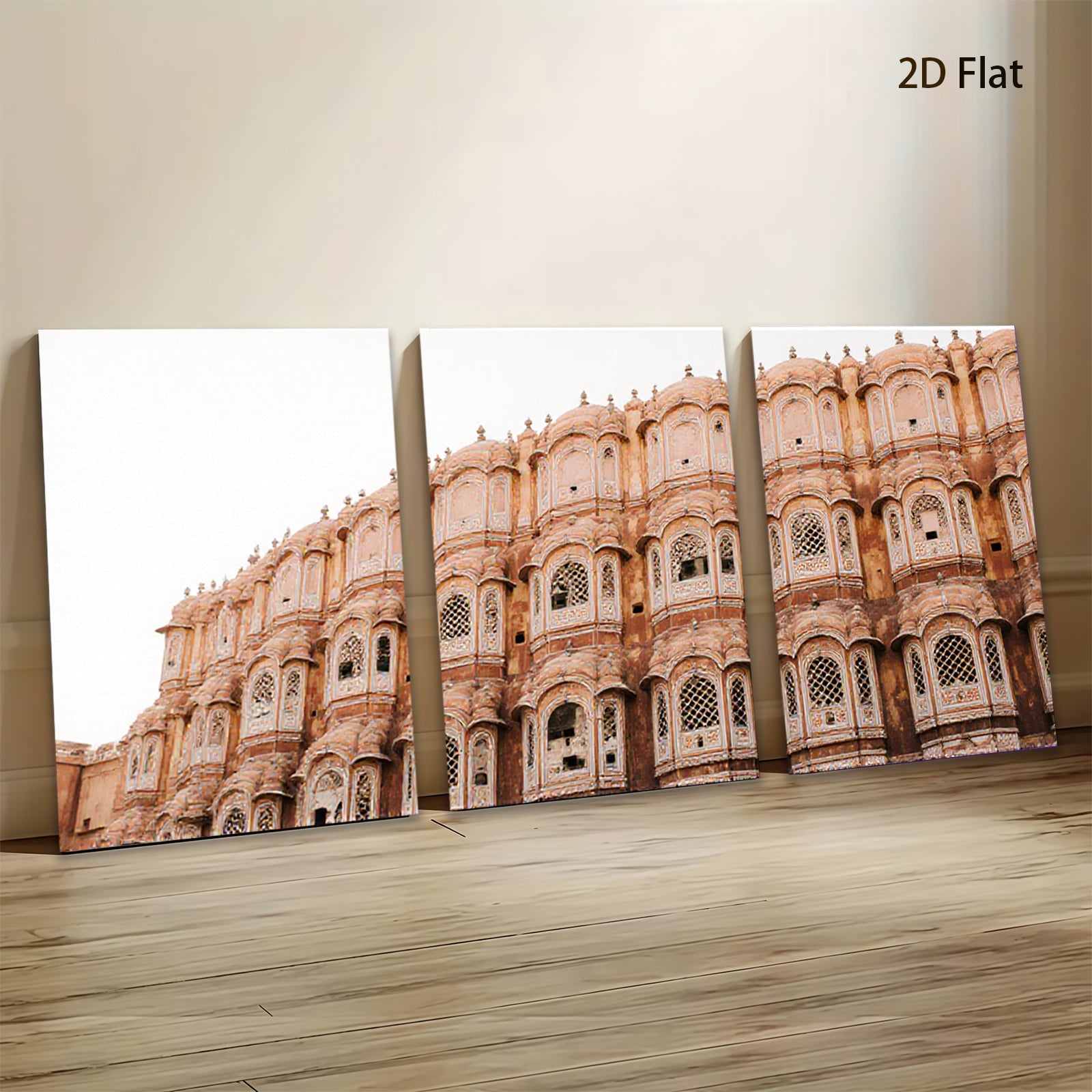 2D flat 1pc Jaipur City Palace India architecture wall art modern farmhouse living room bedroom decor gallery wrapped canvas prints vibrant colors