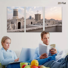 2D flat 1pc Jerusalem Rooftop View Historic Cityscape Wall Art Decor Living Room Bedroom Modern Farmhouse Style Canvas Prints Large Size