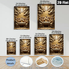 2D flat 1pc Last Supper Religious Wall Art Canvas Prints for Living Room Dining Room Home Decor Gallery Wrapped Frameless Modern Farmhouse Style
