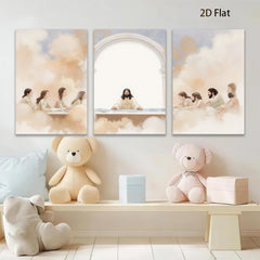 2D flat 1pc Last Supper religious painting wall art for living room bedroom gallery wrapped canvas prints farmhouse decor modern minimalist artwork