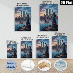 2D flat 1pc Liberty Enlightening World Iconic New York Skyline Wall Art Decor Living Room Bedroom Modern Farmhouse Canvas Prints Home Décor Gift Ideas