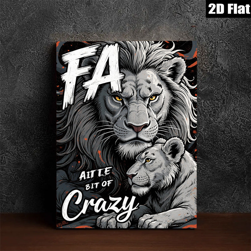 2D flat 1pc Lion Family Portrait Wall Art Canvas Prints for Living Room Bedroom Modern Farmhouse Decor Gallery Wrapped Animal Wildlife Art Inspirational Cozy Rustic
