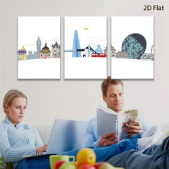 2D flat 1pc London Skyline Modern Cityscape Wall Art Prints for Living Room Bedroom Office Decor Gallery Wrapped Canvas Prints Home Decorations