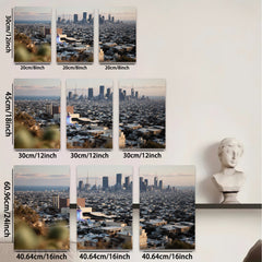 2D flat 1pc Los Angeles Skyline City View Modern Wall Art Living Room Bedroom Decor Farmhouse Style Canvas Prints Large Size Trending Now