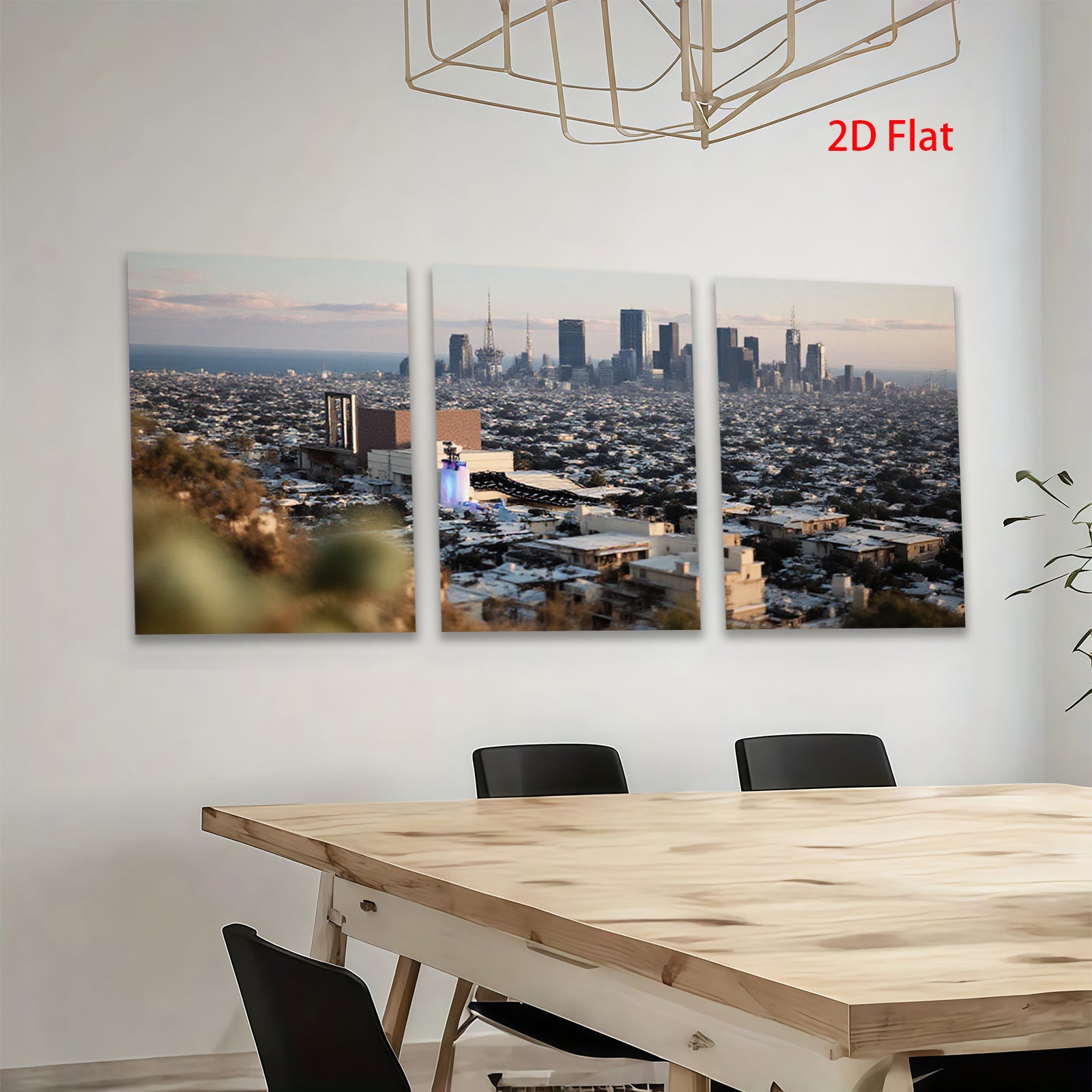 2D flat 1pc Los Angeles Skyline City View Modern Wall Art Living Room Bedroom Decor Farmhouse Style Canvas Prints Large Size Trending Now