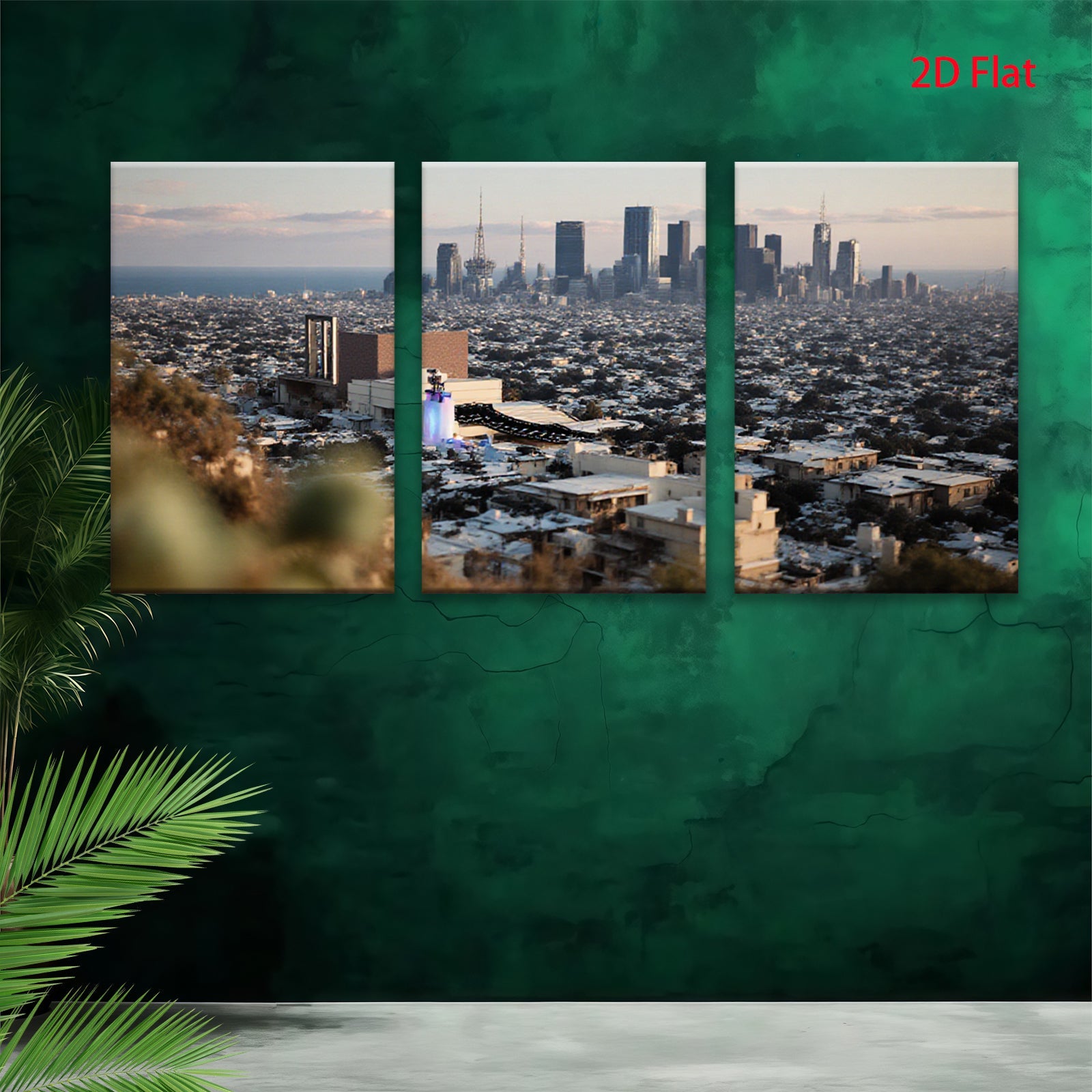 2D flat 1pc Los Angeles Skyline City View Modern Wall Art Living Room Bedroom Decor Farmhouse Style Canvas Prints Large Size Trending Now