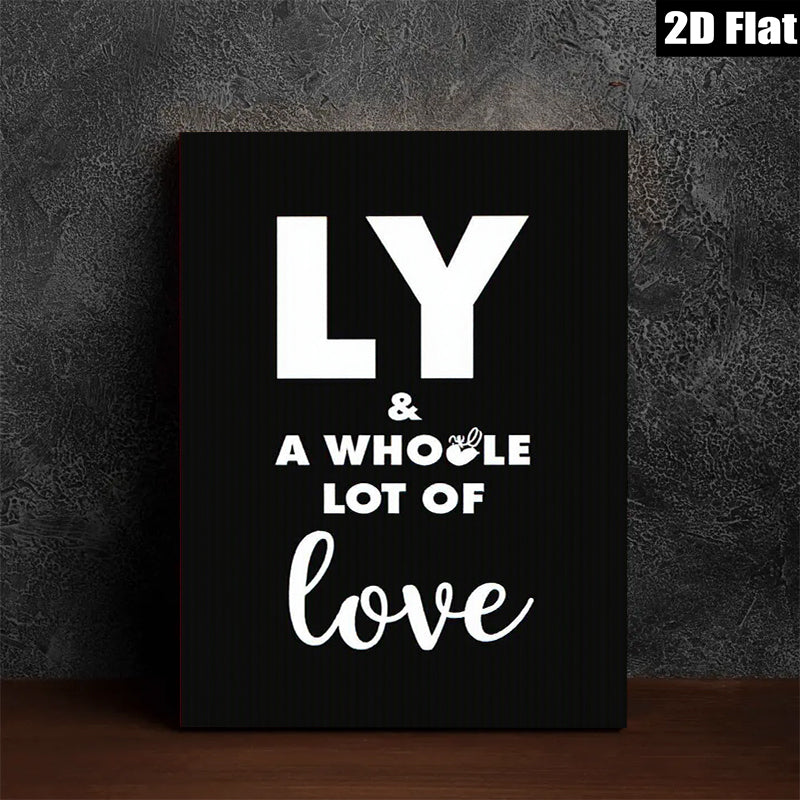 2D flat 1pc Love Typography Wall Art Modern Minimalist Decor for Bedroom Living Room Gallery Wrapped Canvas Prints Ready to Hang Farmhouse Aesthetic