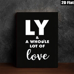 2D flat 1pc Love Typography Wall Art Modern Minimalist Decor for Bedroom Living Room Gallery Wrapped Canvas Prints Ready to Hang Farmhouse Aesthetic