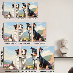 2D flat 1pc Loyal Companion Pair Pastoral Farm Animals Wall Art Canvas Prints for Living Room Bedroom Home Decor Modern Farmhouse Style