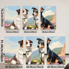 2D flat 1pc Loyal Companion Pair Pastoral Farm Animals Wall Art Canvas Prints for Living Room Bedroom Home Decor Modern Farmhouse Style