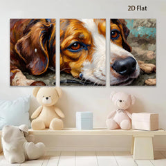 2D flat 1pc Loyal Companion Portrait Rustic Farmhouse Wall Art Living Room Bedroom Decor Gallery Wrapped Canvas Prints Modern Animal Paintings