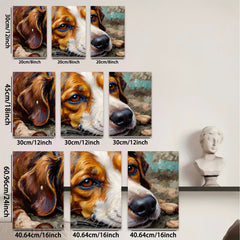 2D flat 1pc Loyal Companion Portrait Rustic Farmhouse Wall Art Living Room Bedroom Decor Gallery Wrapped Canvas Prints Modern Animal Paintings