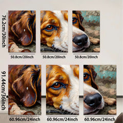 2D flat 1pc Loyal Companion Portrait Rustic Farmhouse Wall Art Living Room Bedroom Decor Gallery Wrapped Canvas Prints Modern Animal Paintings