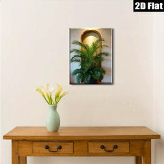 2D flat 1pc Lush Tropical Palm Fronds Indoor Botanical Wall Art Living Room Bedroom Decor Gallery Wrapped Canvas Prints Modern Farmhouse Style Coastal Beach Home Decor