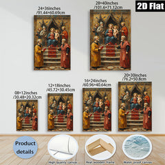 2D flat 1pc Madonna Enthroned with Saints Renaissance Style Wall Art for Living Room Bedroom Gallery Wrapped Canvas Prints Home Decor Modern Farmhouse