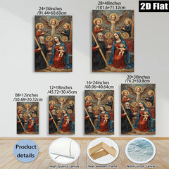 2D flat 1pc Madonna with Child and Angels Religious Wall Art Canvas Prints for Living Room Bedroom Home Decor Gallery Wrapped Frameless Ready to Hang