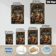 2D flat 1pc Madonna with Child devotional scene wall art for living room bedroom gallery wrapped canvas print farmhouse style modern home decor