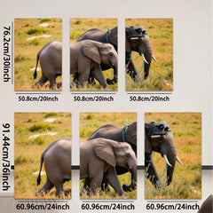 2D flat 1pc Majestic African Elephants Savannah Wildlife Wall Decor Living Room Bedroom Art Prints Canvas Paintings Home Office Decorations Farmhouse Style Rustic Chic