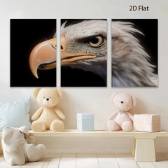 2D flat 1pc Majestic Bald Eagle Close Up Wildlife Art Canvas Wall Decor Living Room Bedroom Modern Farmhouse Gallery Wrapped Art Prints