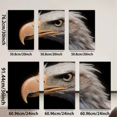 2D flat 1pc Majestic Bald Eagle Close Up Wildlife Art Canvas Wall Decor Living Room Bedroom Modern Farmhouse Gallery Wrapped Art Prints