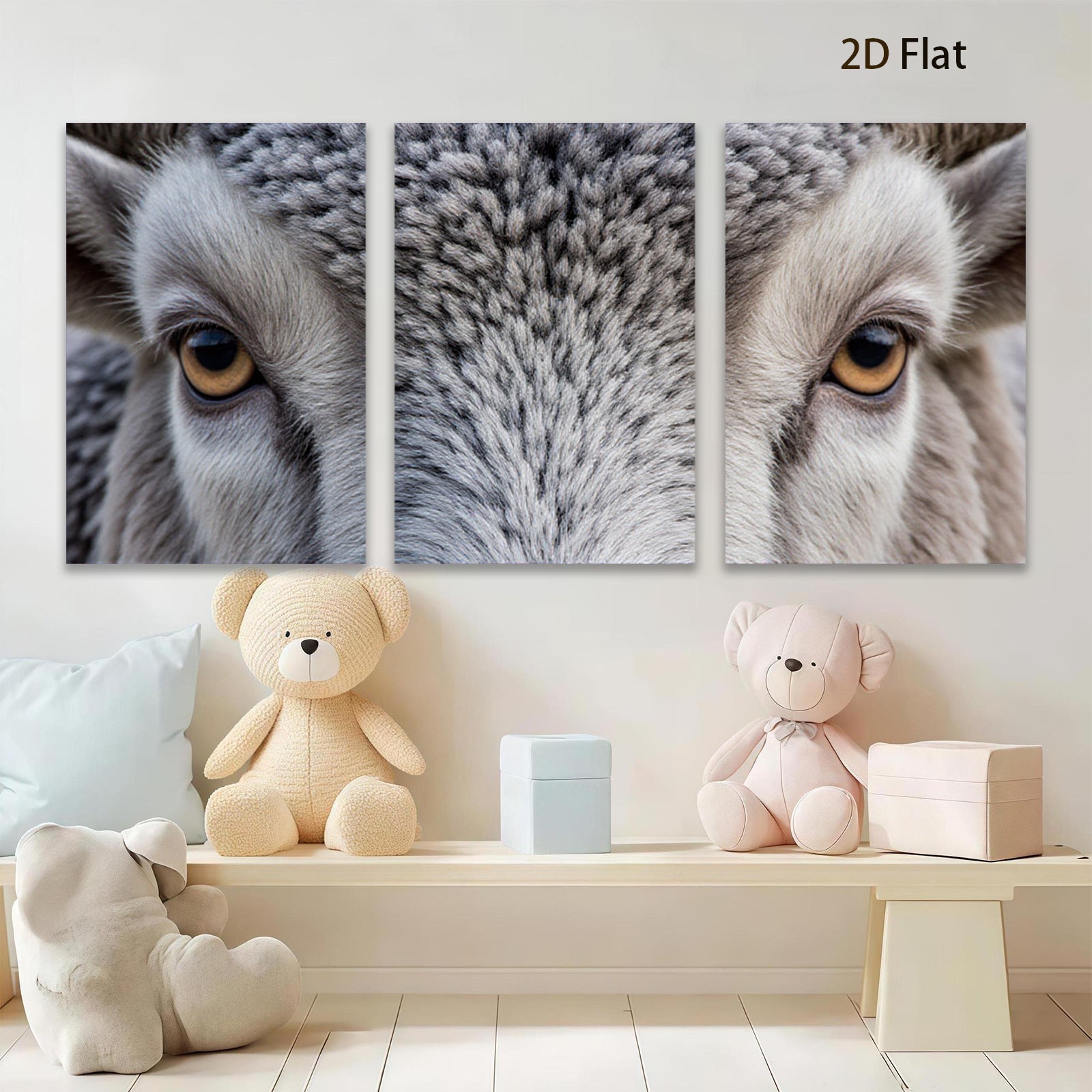 2D flat 1pc Majestic Bighorn Sheep Portrait Wildlife Art Rustic Lodge Decor Farmhouse Wall Hanging Canvas Print Modern Minimalist Art Cozy Cabin Vibes