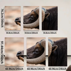 2D flat 1pc Majestic Bison Portrait Wildlife Art Canvas Wall Decor Farmhouse Rustic Living Room Bedroom Gallery Wrapped Prints