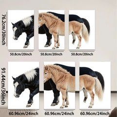 2D flat 1pc Majestic Black & Palomino Horses Farm Animal Wall Art Canvas Print for Living Room Bedroom Home Decor Modern Farmhouse Style Trending Now