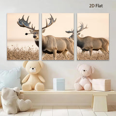 2D flat 1pc Majestic Buck Deer Wildlife Canvas Wall Art for Living Room Bedroom Home Decor Rustic Farmhouse Style Modern Gallery Wrapped Prints