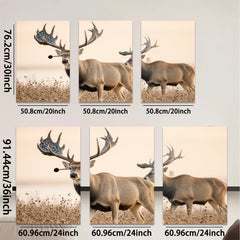 2D flat 1pc Majestic Buck Deer Wildlife Canvas Wall Art for Living Room Bedroom Home Decor Rustic Farmhouse Style Modern Gallery Wrapped Prints