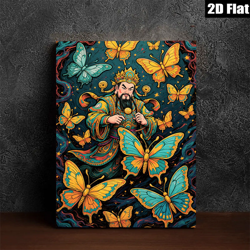 2D flat 1pc Majestic Butterfly King Portrait Wall Art Decor Living Room Bedroom Home Office Gallery Wrapped Canvas Prints Modern Farmhouse Aesthetic Trending Now