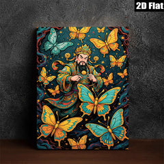2D flat 1pc Majestic Butterfly King Portrait Wall Art Decor Living Room Bedroom Home Office Gallery Wrapped Canvas Prints Modern Farmhouse Aesthetic Trending Now