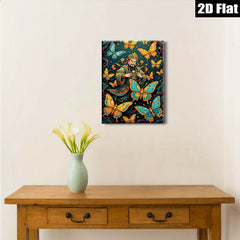 2D flat 1pc Majestic Butterfly King Portrait Wall Art Decor Living Room Bedroom Home Office Gallery Wrapped Canvas Prints Modern Farmhouse Aesthetic Trending Now