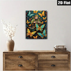 2D flat 1pc Majestic Butterfly King Portrait Wall Art Decor Living Room Bedroom Home Office Gallery Wrapped Canvas Prints Modern Farmhouse Aesthetic Trending Now
