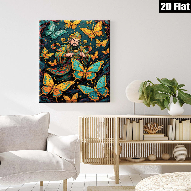 2D flat 1pc Majestic Butterfly King Portrait Wall Art Decor Living Room Bedroom Home Office Gallery Wrapped Canvas Prints Modern Farmhouse Aesthetic Trending Now