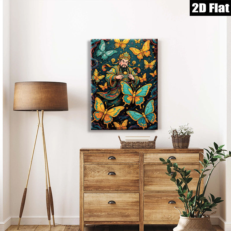 2D flat 1pc Majestic Butterfly King Portrait Wall Art Decor Living Room Bedroom Home Office Gallery Wrapped Canvas Prints Modern Farmhouse Aesthetic Trending Now
