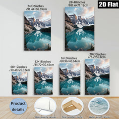 2D flat 1pc Majestic Canadian Rockies Reflection Lake Wall Art Canvas Prints for Living Room Bedroom Home Decor Modern Farmhouse Style Gallery Wrapped Ready to Hang