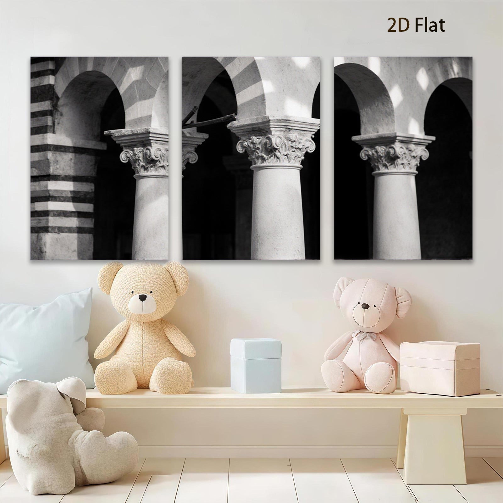 2D flat 1pc Majestic Column Archway Gallery Wall Art Prints Living Room Bedroom Home Decor Farmhouse Style Canvas Pictures Modern Minimalist