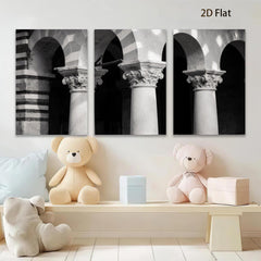 2D flat 1pc Majestic Column Archway Gallery Wall Art Prints Living Room Bedroom Home Decor Farmhouse Style Canvas Pictures Modern Minimalist