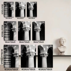 2D flat 1pc Majestic Column Archway Gallery Wall Art Prints Living Room Bedroom Home Decor Farmhouse Style Canvas Pictures Modern Minimalist